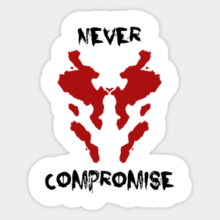 Rorschach Never Compromise Watchmen Sticker